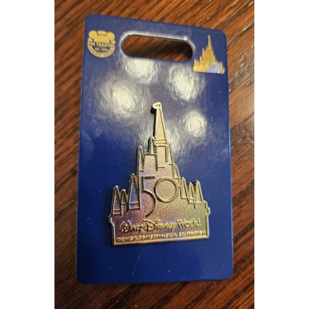 Disney Parks Walt Disney World 50th Anniversary Iridescent Castle pin - New